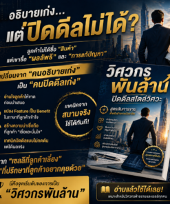 วิศวกรพันล้าน ปิดดีลสไตล์วิศวะ — สูตรลับการขายสำหรับฝ่ายขายมืออาชีพ | E-Book ฉบับสมบูรณ์ 2026
